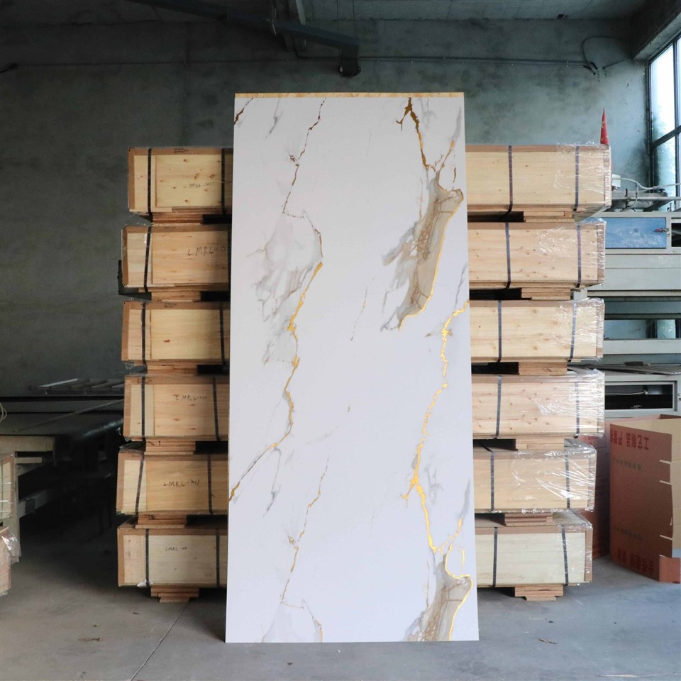 Glossy Decorative PVC Marble Wall Panel high quality
