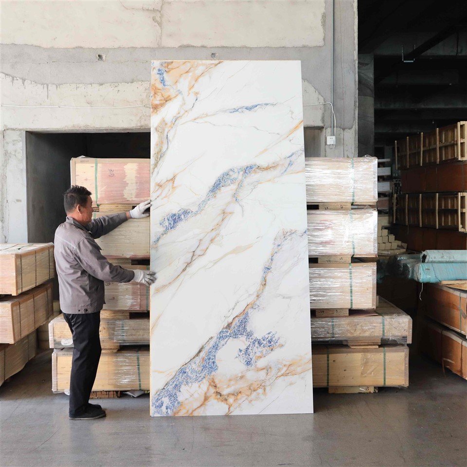 Fényes PVC fali panel márvány